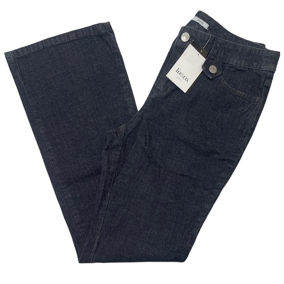 Liz Claiborne Organic Heritage Stretch Dark Wash Straight Leg Jean Size 6 Petite - Picture 2 of 11